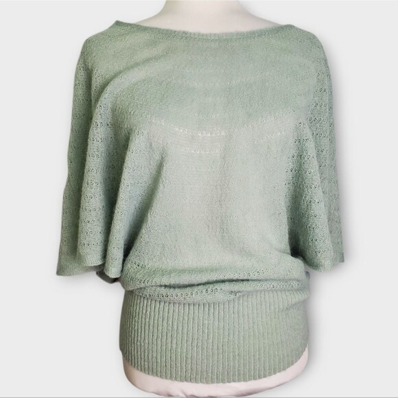H&M Batwing Alpaca Blend Knit Sweater Mint Green Size Medium - Picture 1 of 6